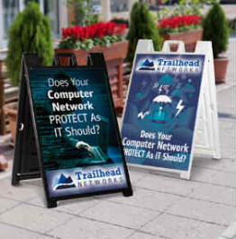 Sidewalk sign design